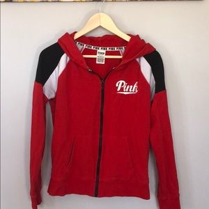 Red black and white Victoria secret sweatshirt